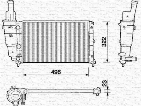 Magneti Marelli 350213120000 - Радиатор, охлаждение двигателя autospares.lv