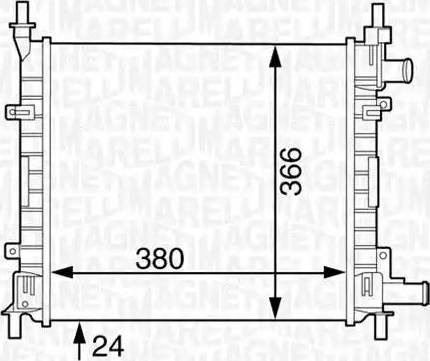 Magneti Marelli 350213121800 - Радиатор, охлаждение двигателя autospares.lv