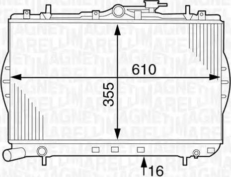 Magneti Marelli 350213123600 - Радиатор, охлаждение двигателя autospares.lv