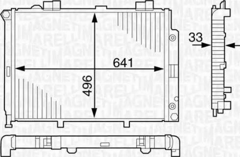 Magneti Marelli 350213123100 - Радиатор, охлаждение двигателя autospares.lv