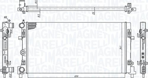 Magneti Marelli 350213127900 - Радиатор, охлаждение двигателя autospares.lv