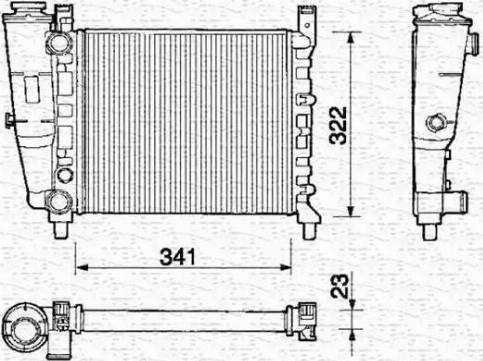 Magneti Marelli 350213127000 - Радиатор, охлаждение двигателя autospares.lv