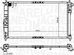 Magneti Marelli 350213174900 - Радиатор, охлаждение двигателя autospares.lv