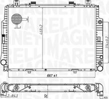 Magneti Marelli 350213174700 - Радиатор, охлаждение двигателя autospares.lv