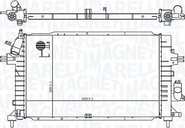 Magneti Marelli 350213176100 - Радиатор, охлаждение двигателя autospares.lv