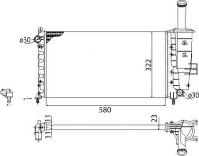 Magneti Marelli 350213173003 - Радиатор, охлаждение двигателя autospares.lv