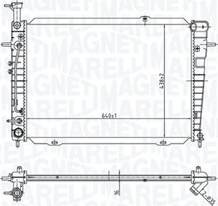 Magneti Marelli 350213173300 - Радиатор, охлаждение двигателя autospares.lv