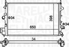 Magneti Marelli 350213173700 - Радиатор, охлаждение двигателя autospares.lv