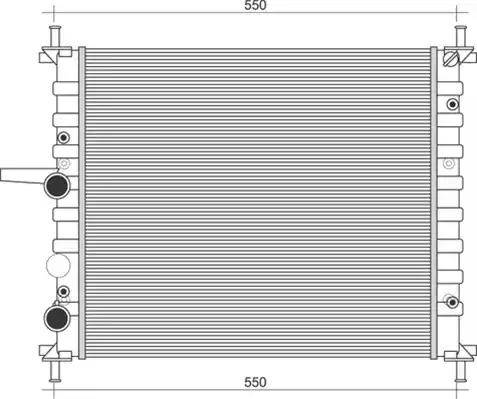 Magneti Marelli 350213895000 - Радиатор, охлаждение двигателя autospares.lv