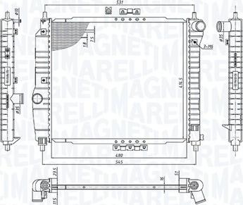 Magneti Marelli 350213891000 - Радиатор, охлаждение двигателя autospares.lv