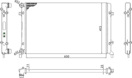 Magneti Marelli 350213853003 - Радиатор, охлаждение двигателя autospares.lv