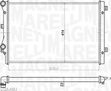 Magneti Marelli 350213852000 - Радиатор, охлаждение двигателя autospares.lv