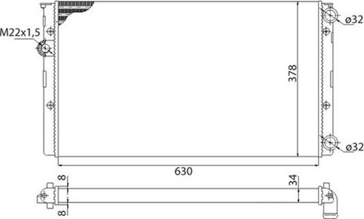 Magneti Marelli 350213809003 - Радиатор, охлаждение двигателя autospares.lv