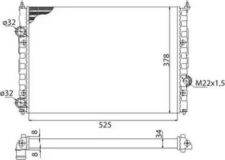 Magneti Marelli 350213808003 - Радиатор, охлаждение двигателя autospares.lv