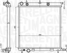 Magneti Marelli 350213819000 - Радиатор, охлаждение двигателя autospares.lv