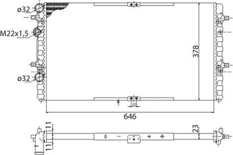 Magneti Marelli 350213816003 - Радиатор, охлаждение двигателя autospares.lv