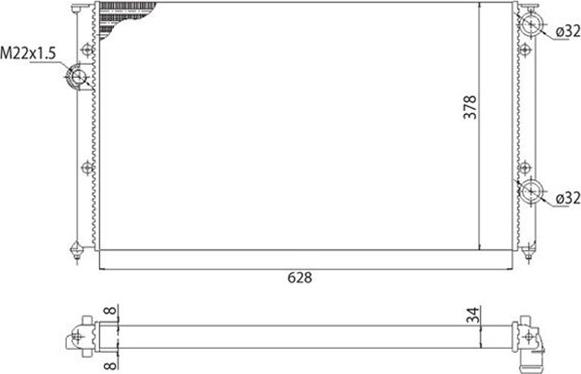 Magneti Marelli 350213810003 - Радиатор, охлаждение двигателя autospares.lv