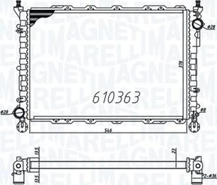 Magneti Marelli 350213832000 - Радиатор, охлаждение двигателя autospares.lv
