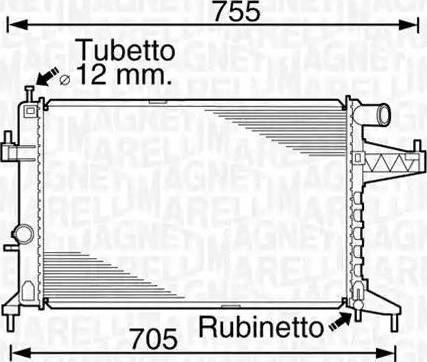 Magneti Marelli 350213824000 - Радиатор, охлаждение двигателя autospares.lv