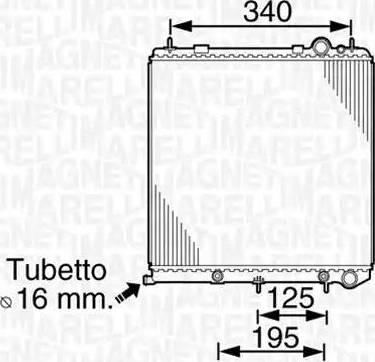 Magneti Marelli 350213820000 - Радиатор, охлаждение двигателя autospares.lv