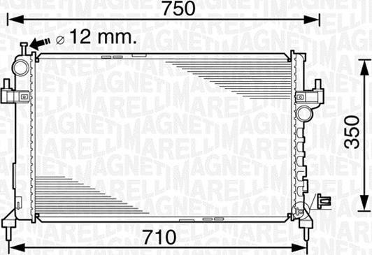 Magneti Marelli 350213828000 - Радиатор, охлаждение двигателя autospares.lv