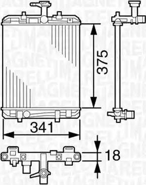 Magneti Marelli 350213390000 - Радиатор, охлаждение двигателя autospares.lv