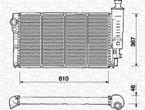 Magneti Marelli 350213341000 - Радиатор, охлаждение двигателя autospares.lv