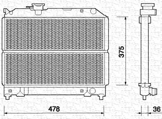 Magneti Marelli 350213369000 - Радиатор, охлаждение двигателя autospares.lv