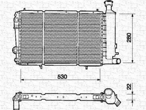 Magneti Marelli 350213310000 - Радиатор, охлаждение двигателя autospares.lv