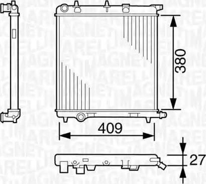 Magneti Marelli 350213389000 - Радиатор, охлаждение двигателя autospares.lv