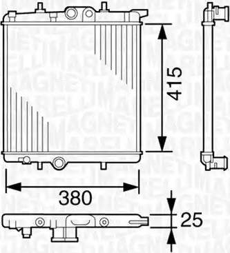 Magneti Marelli 350213388000 - Радиатор, охлаждение двигателя autospares.lv