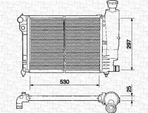 Magneti Marelli 350213329000 - Радиатор, охлаждение двигателя autospares.lv