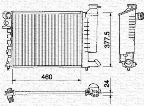 Magneti Marelli 350213373000 - Радиатор, охлаждение двигателя autospares.lv