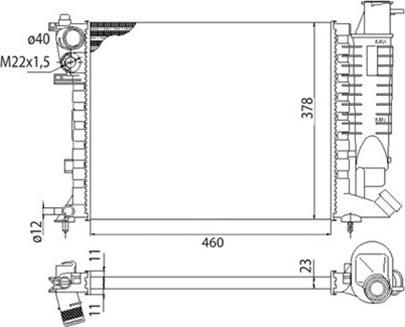 Magneti Marelli 350213373003 - Радиатор, охлаждение двигателя autospares.lv