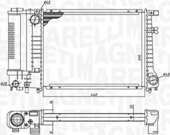 Magneti Marelli 350213240000 - Радиатор, охлаждение двигателя autospares.lv