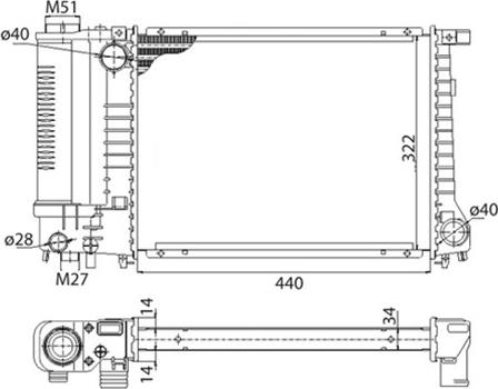 Magneti Marelli 350213240003 - Радиатор, охлаждение двигателя autospares.lv