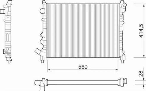 Magneti Marelli 350213254000 - Радиатор, охлаждение двигателя autospares.lv