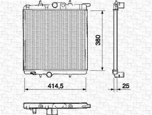 Magneti Marelli 350213250000 - Радиатор, охлаждение двигателя autospares.lv