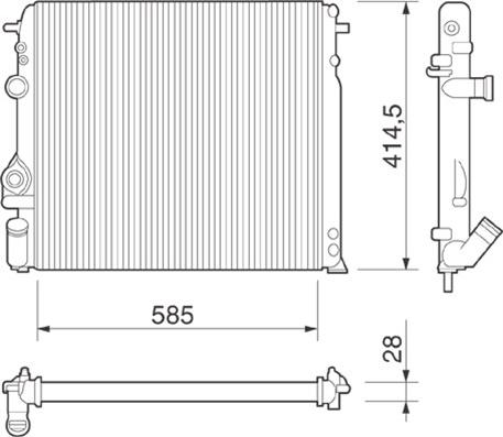 Magneti Marelli 350213264000 - Радиатор, охлаждение двигателя autospares.lv