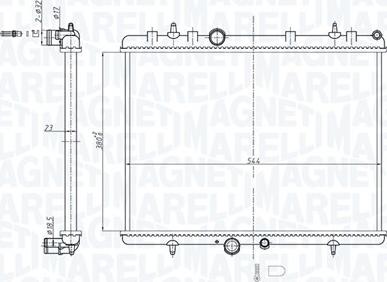 Magneti Marelli 350213209600 - Радиатор, охлаждение двигателя autospares.lv