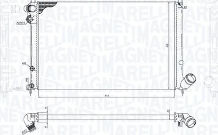 Magneti Marelli 350213200100 - Радиатор, охлаждение двигателя autospares.lv