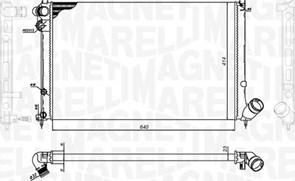 Magneti Marelli 350213200100 - Радиатор, охлаждение двигателя autospares.lv