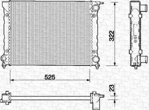 Magneti Marelli 350213203000 - Радиатор, охлаждение двигателя autospares.lv