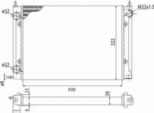 Magneti Marelli 350213202003 - Радиатор, охлаждение двигателя autospares.lv