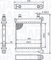 Magneti Marelli 350213214500 - Радиатор, охлаждение двигателя autospares.lv