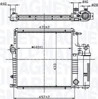 Magneti Marelli 350213211600 - Радиатор, охлаждение двигателя autospares.lv