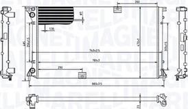 Magneti Marelli 350213213400 - Радиатор, охлаждение двигателя autospares.lv