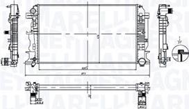 Magneti Marelli 350213212600 - Радиатор, охлаждение двигателя autospares.lv