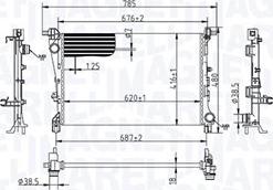 Magneti Marelli 350213217900 - Радиатор, охлаждение двигателя autospares.lv