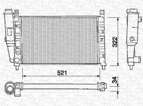 Magneti Marelli 350213225000 - Радиатор, охлаждение двигателя autospares.lv